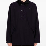 Giacca smock con cappuccio in nero Barbour x kaptain sunshine - uomo 