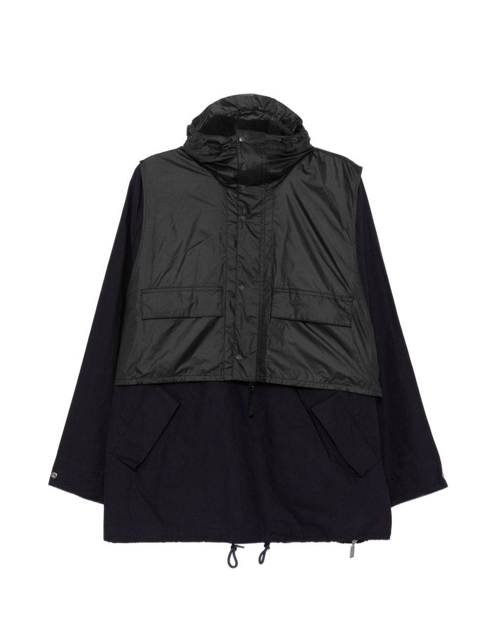 Giacca smock con cappuccio in nero Barbour x kaptain sunshine - uomo 