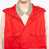 Giacca smock con cappuccio in bianco e rosso Barbour x kaptain sunshine - uomo 