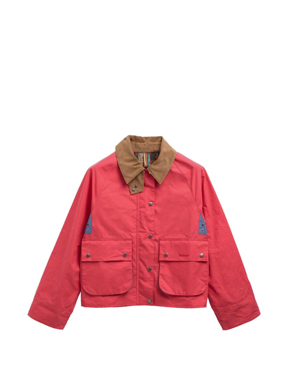 Giacca con bottoni in rosso Barbour x Paul Smith - donna 