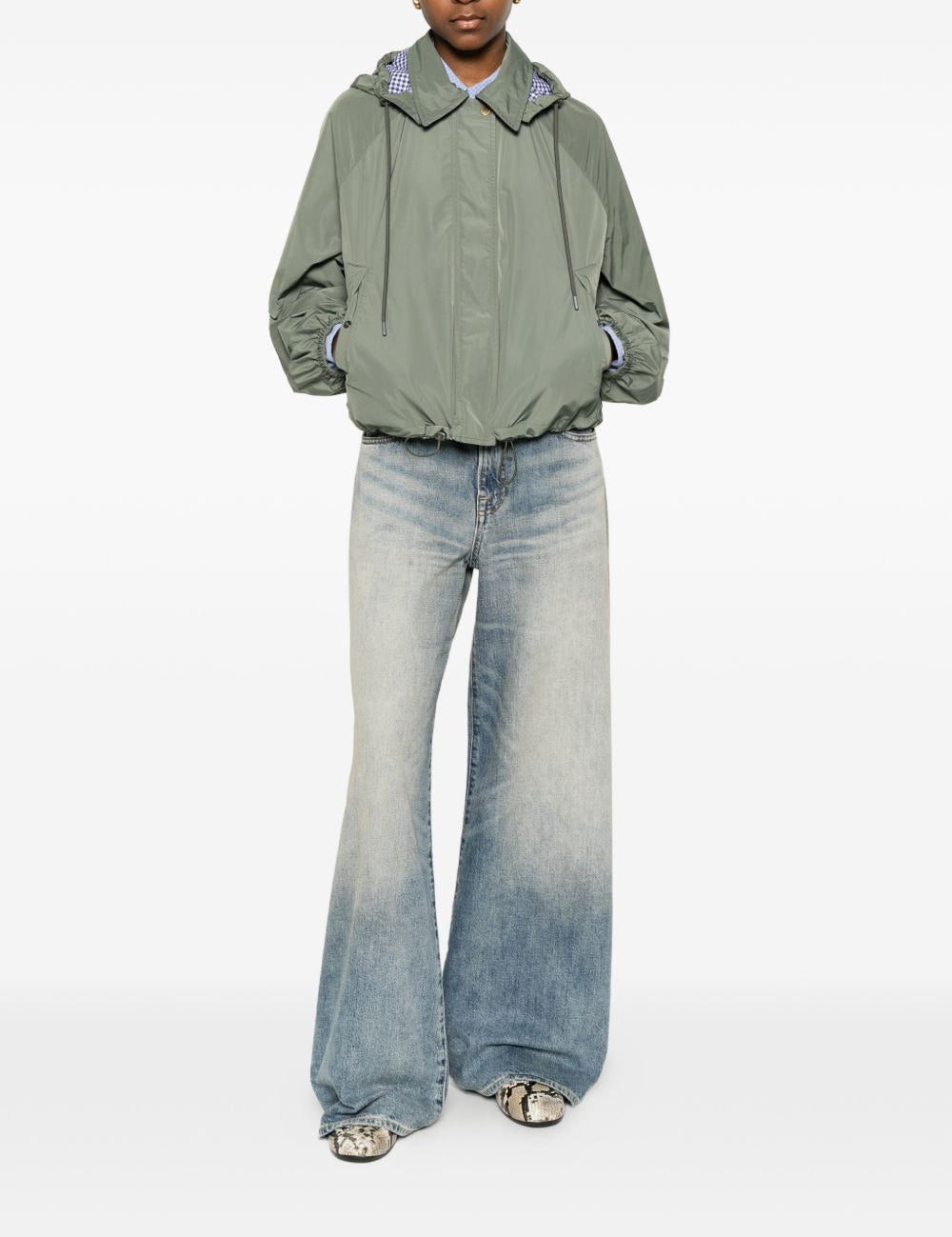 Giacca con cappuccio in verde Barbour x Paul Smith - donna 