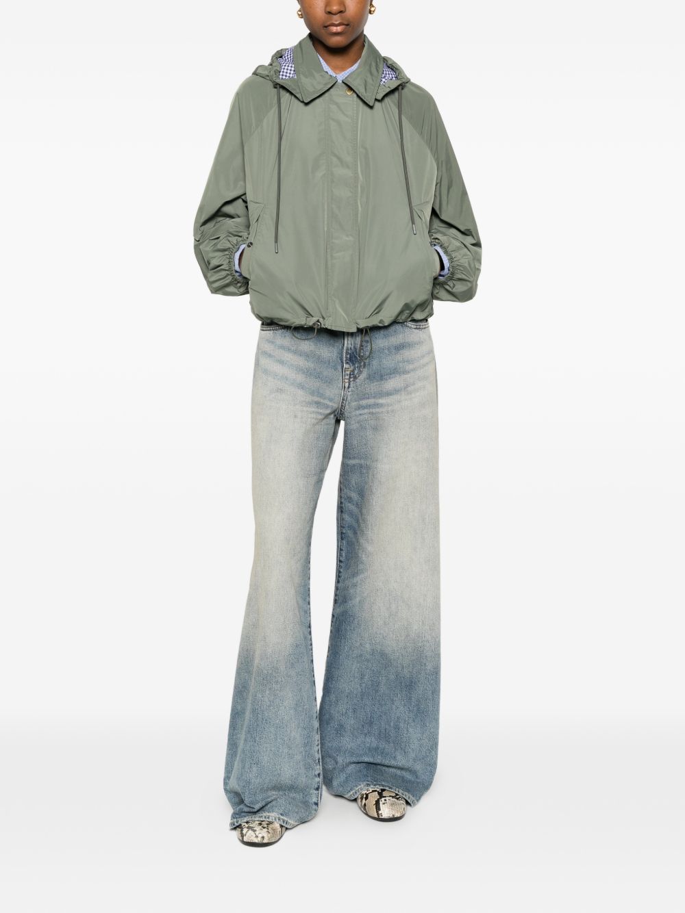 Giacca con cappuccio in verde Barbour x Paul Smith - donna 
