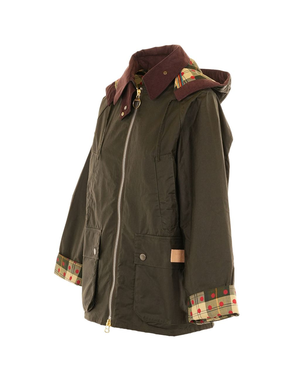 Giacca con cappuccio in verde Barbour x Paul Smith - donna 