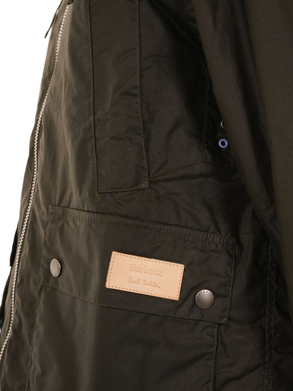 Giacca con cappuccio in verde Barbour x Paul Smith - donna 