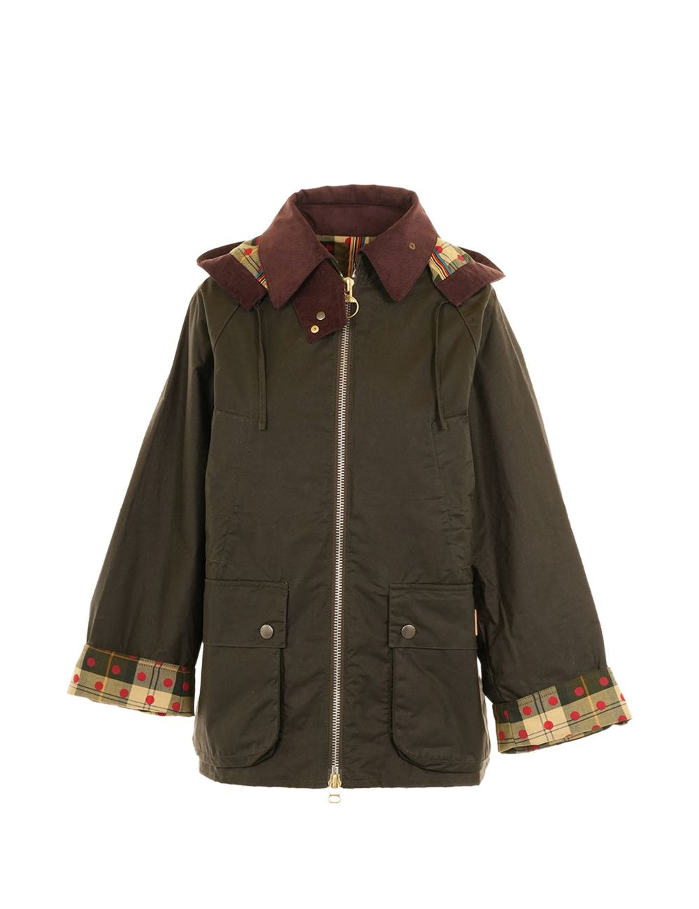 Giacca con cappuccio in verde Barbour x Paul Smith - donna 