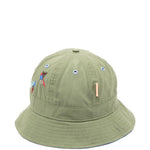 Cappello bucket ricamato in verde Barbour x paul smith - uomo 