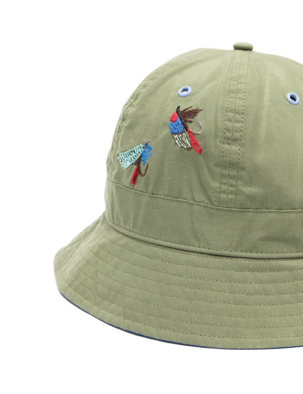 Cappello bucket ricamato in verde Barbour x paul smith - uomo 
