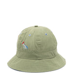 Cappello bucket ricamato in verde Barbour x paul smith - uomo 