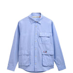 Camicia con ricamo e tasca sul petto in blu Barbour x paul smith - uomo 