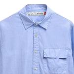 Camicia con ricamo e tasca sul petto in blu Barbour x paul smith - uomo 