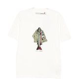 T-shirt con stampa grafica in bianco Barbour x paul smith - uomo 