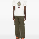 T-shirt con stampa grafica in bianco Barbour x paul smith - uomo 