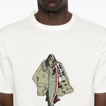 T-shirt con stampa grafica in bianco Barbour x paul smith - uomo 