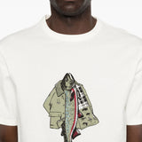T-shirt con stampa grafica in bianco Barbour x paul smith - uomo 
