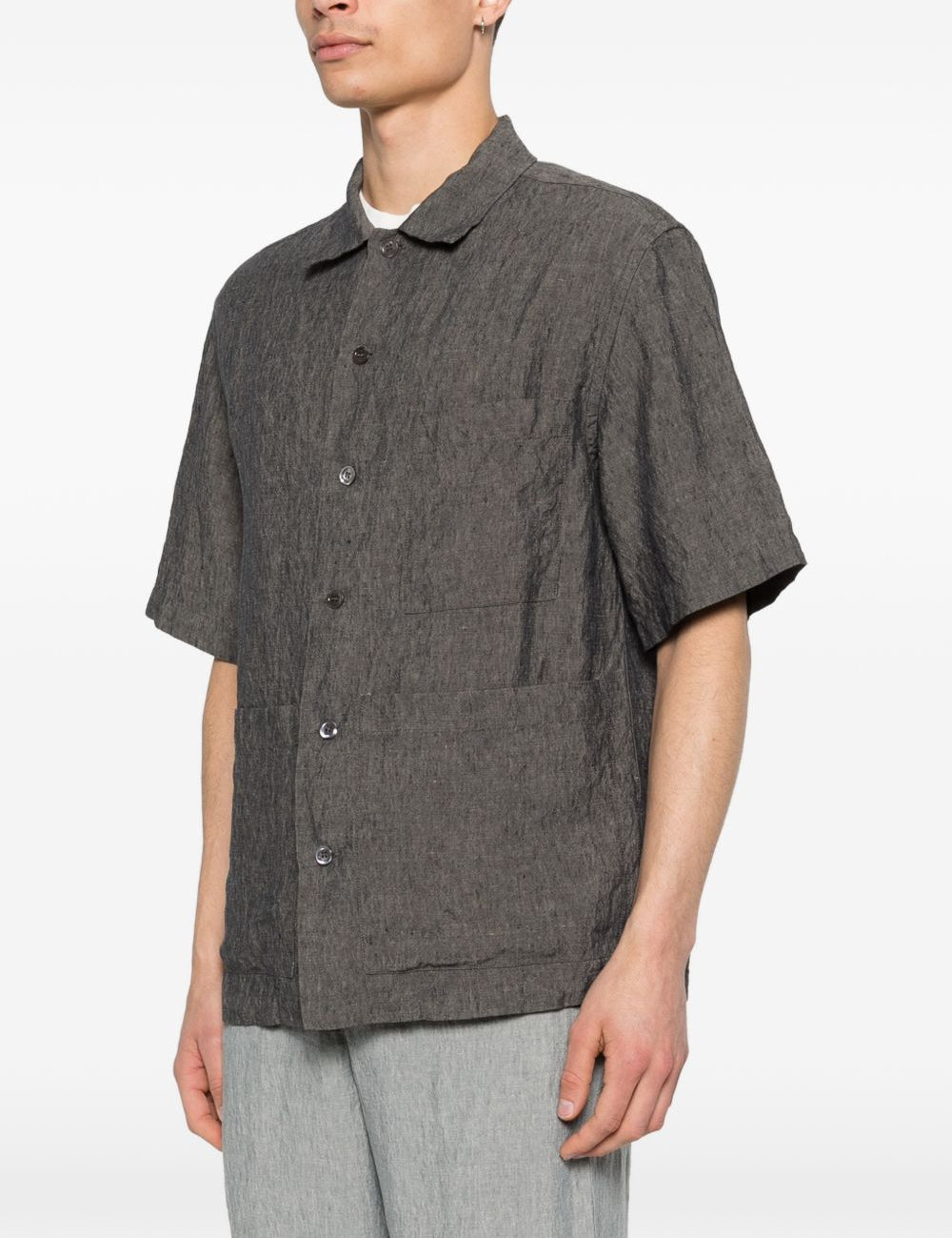 Camicia con tasca in grigio Barena Venezia - uomo 