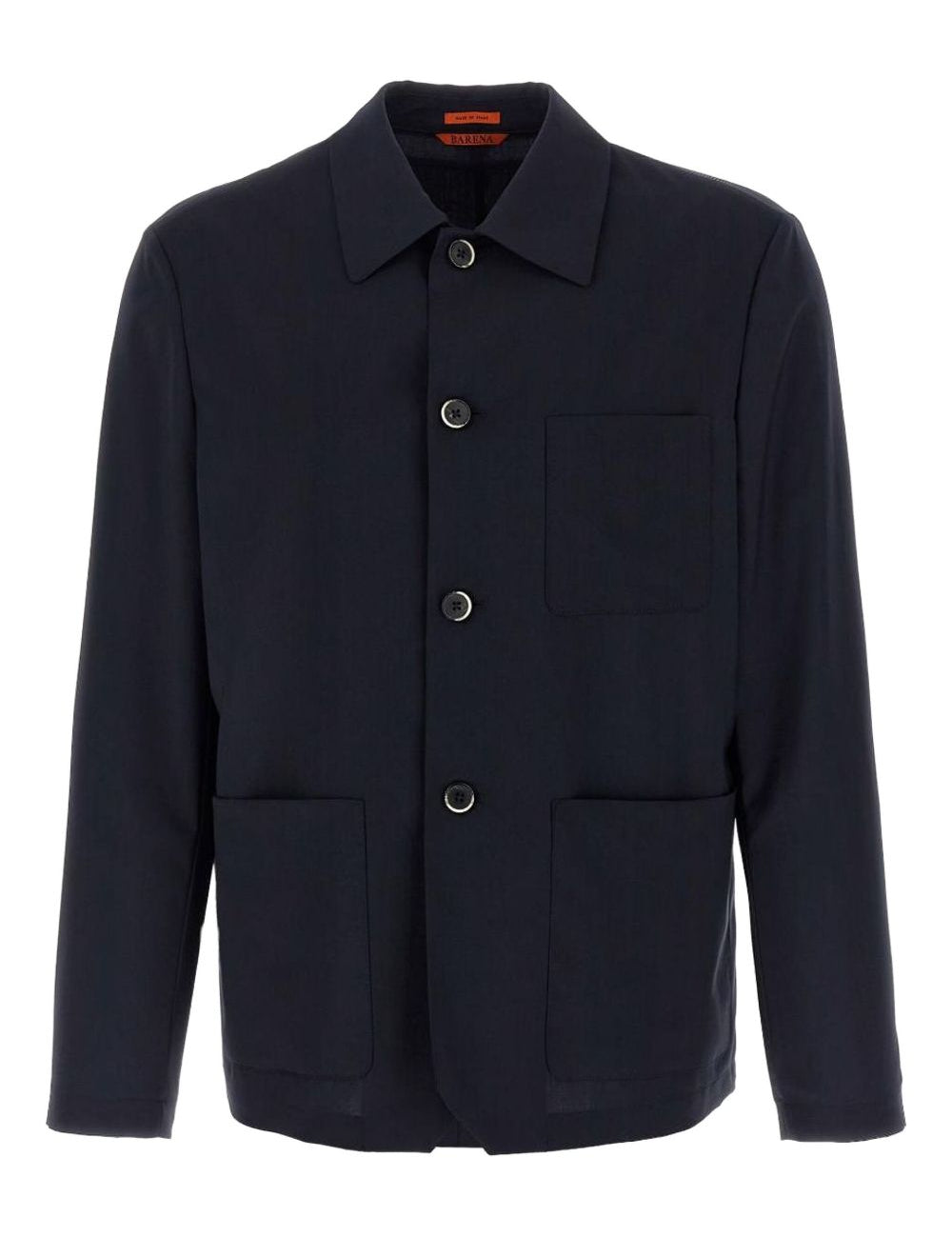 Giacca-camicia in lana blu navy Barena - uomo 