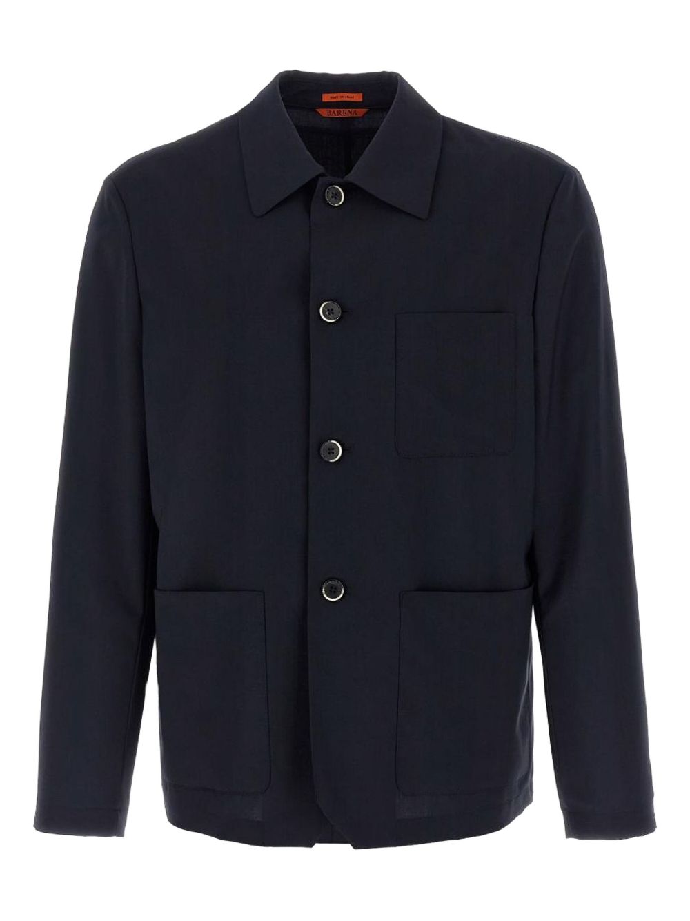 Giacca-camicia in lana blu navy Barena - uomo 