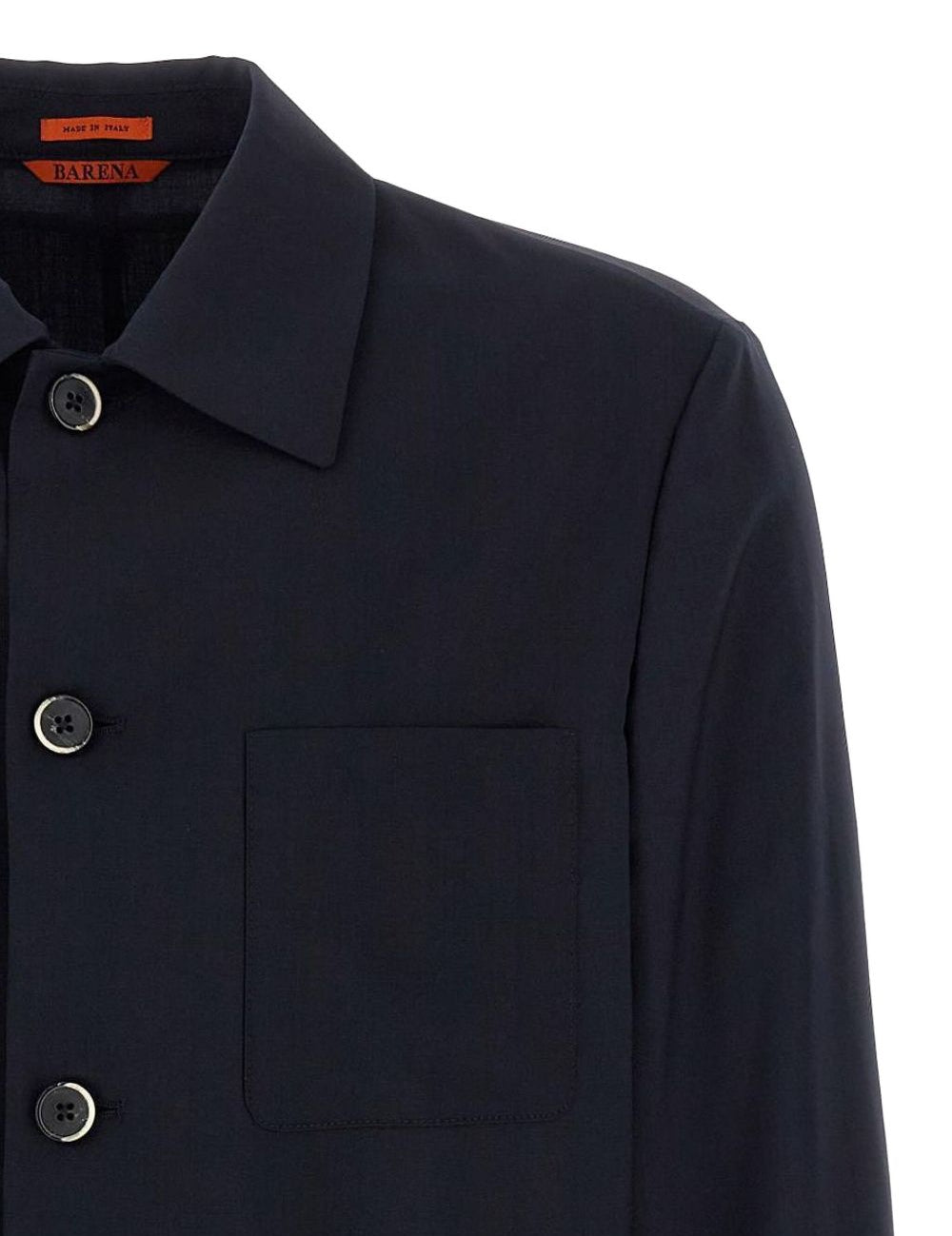 Giacca-camicia in lana blu navy Barena - uomo 