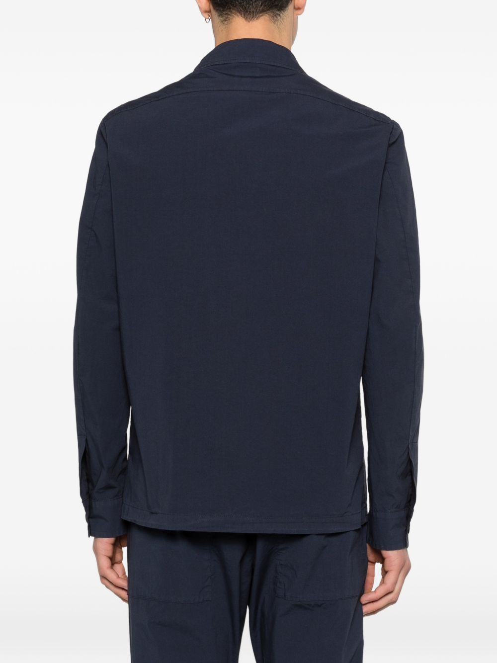 Camicia a maniche lunghe con tasca in blu Barena Venezia - uomo 
