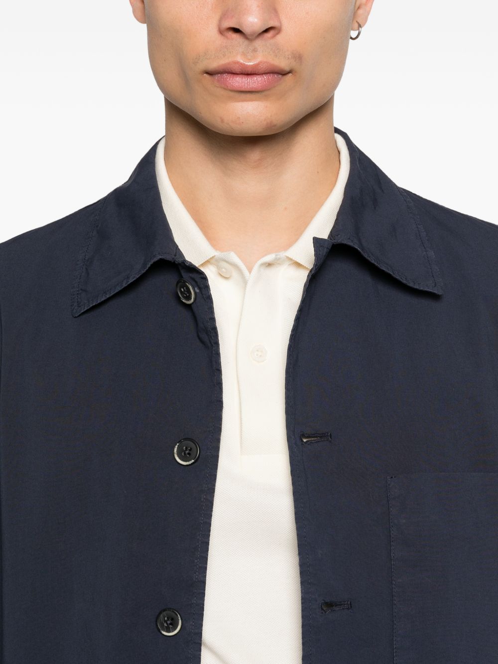 Camicia a maniche lunghe con tasca in blu Barena Venezia - uomo 