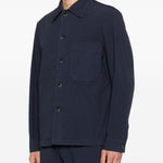 Camicia a maniche lunghe con tasca in blu Barena Venezia - uomo 
