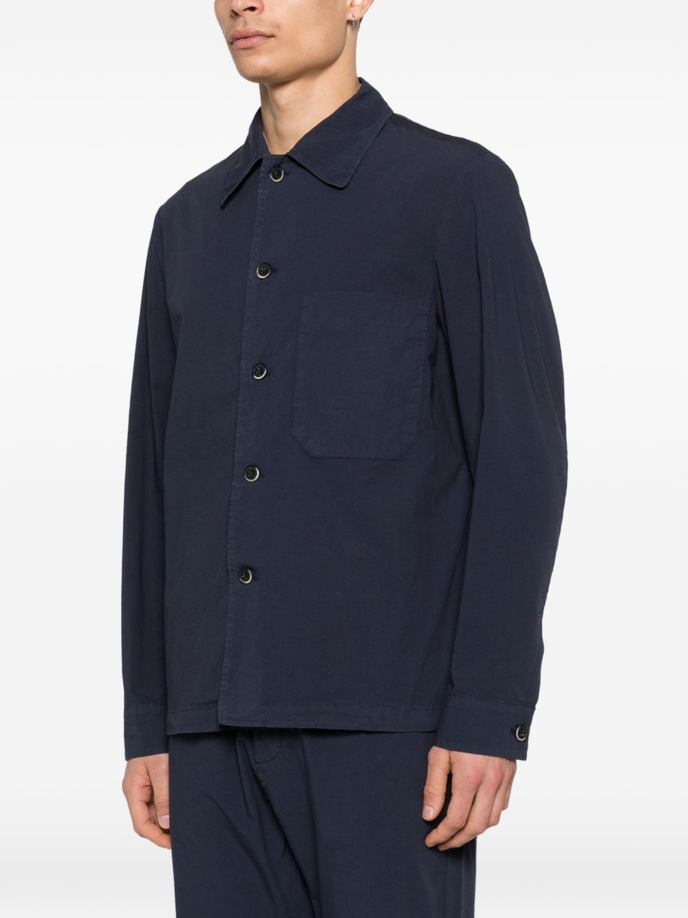 Camicia a maniche lunghe con tasca in blu Barena Venezia - uomo 