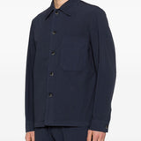 Camicia a maniche lunghe con tasca in blu Barena Venezia - uomo 