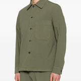 Camicia a maniche lunghe con tasca in verde Barena Venezia - uomo 
