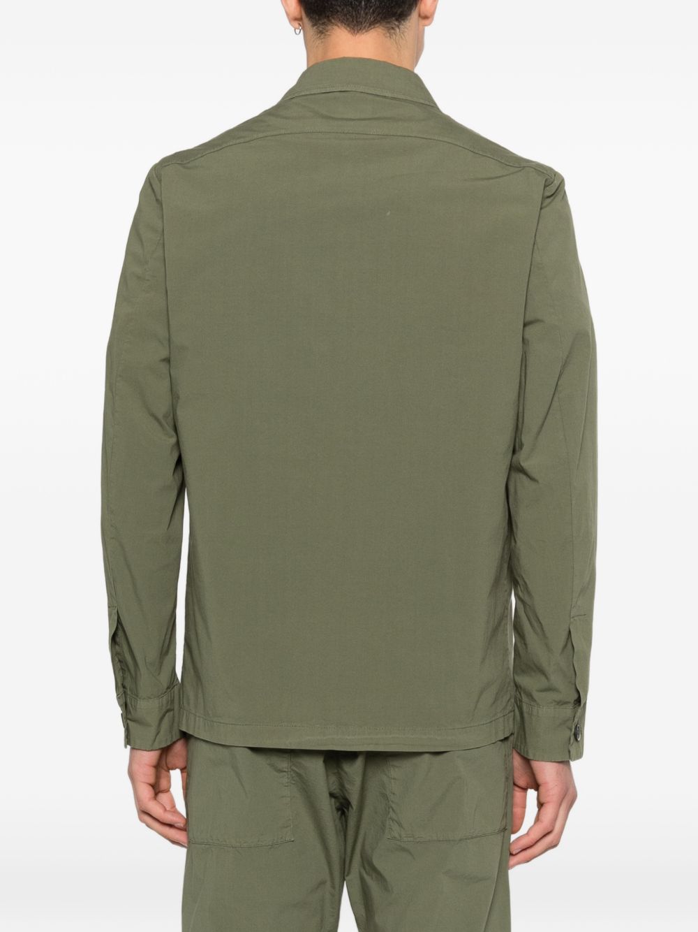Camicia a maniche lunghe con tasca in verde Barena Venezia - uomo 