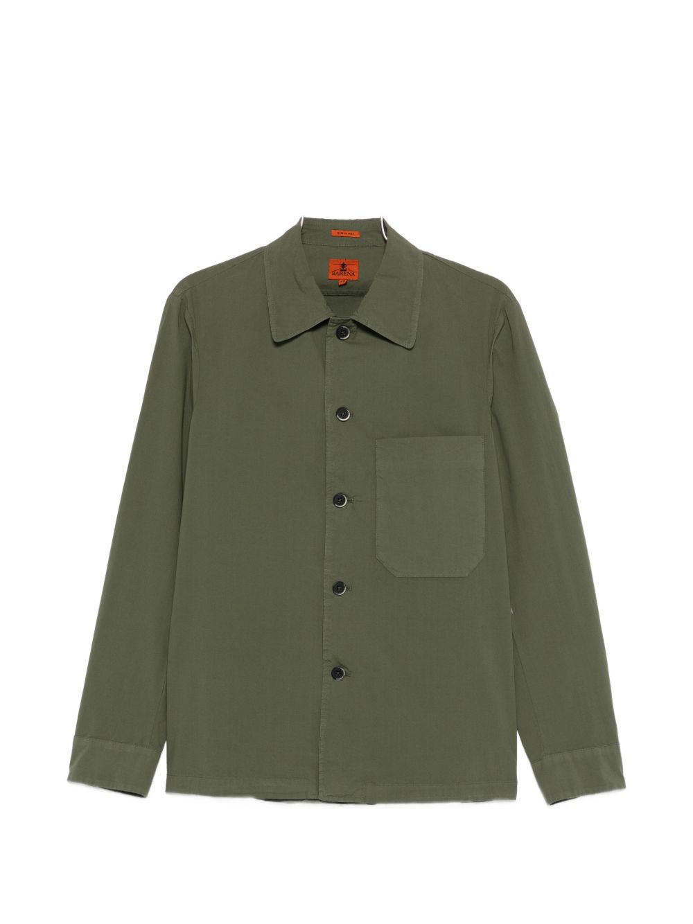Camicia a maniche lunghe con tasca in verde Barena Venezia - uomo 