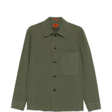 Camicia a maniche lunghe con tasca in verde Barena Venezia - uomo 