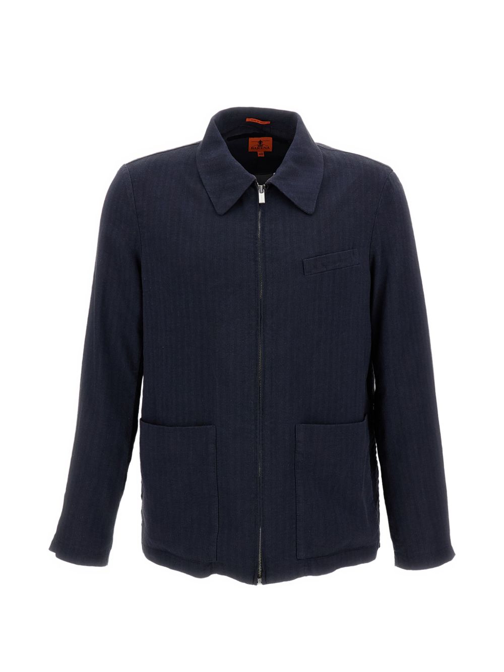 Giacca camicia con zip in blu Barena Venezia - uomo 