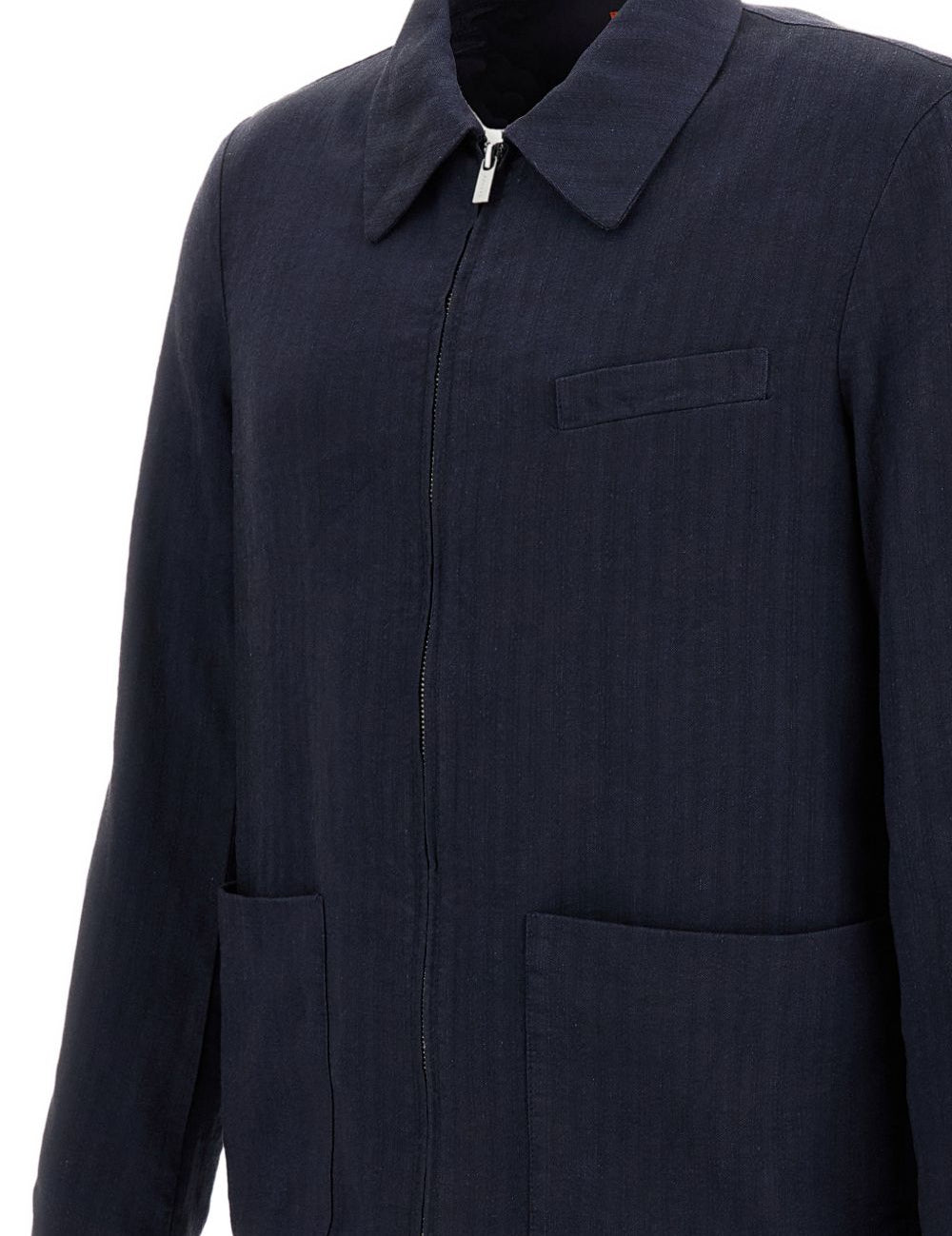 Giacca camicia con zip in blu Barena Venezia - uomo 