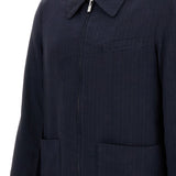 Giacca camicia con zip in blu Barena Venezia - uomo 