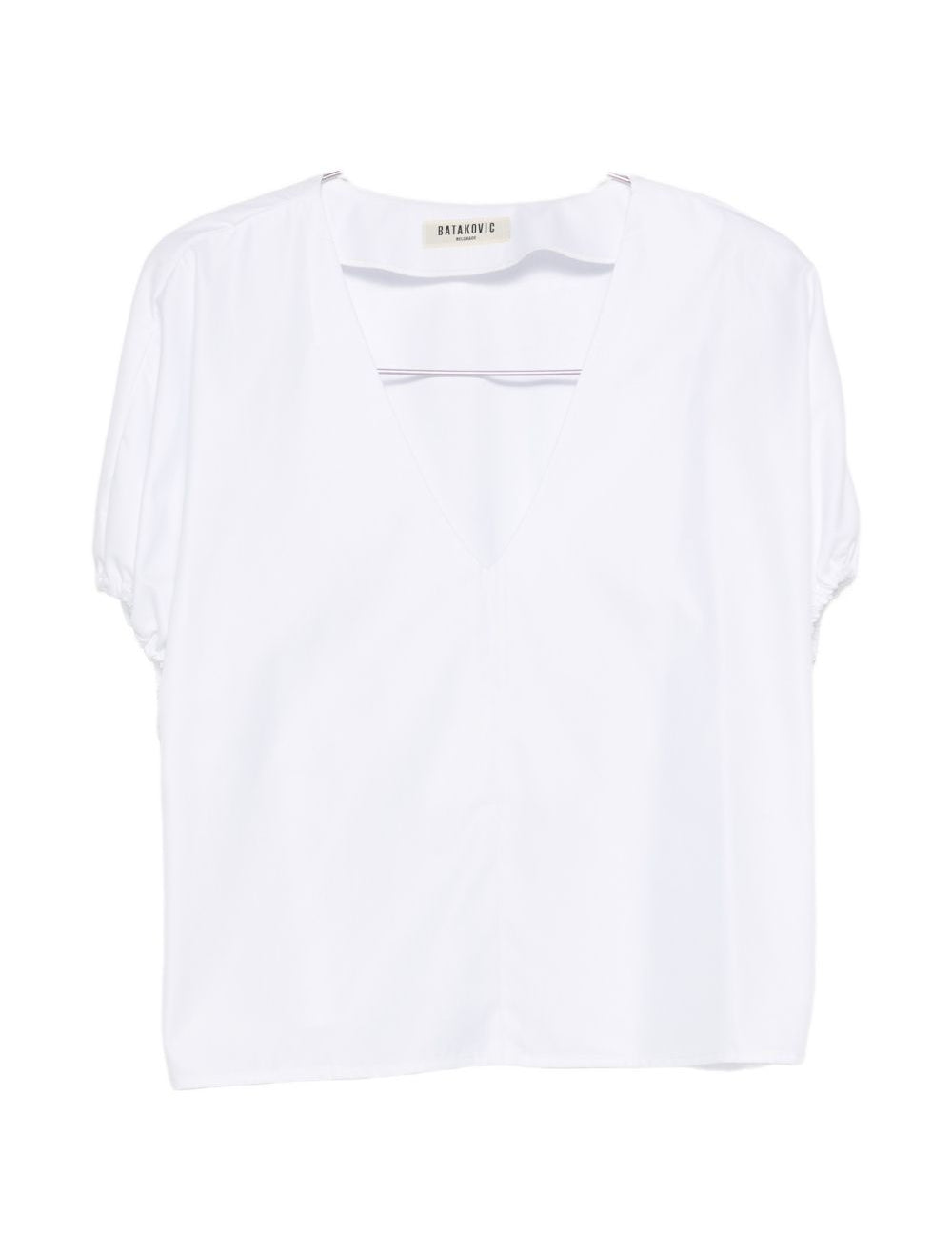 Top con scollo a v in cotone in bianco Batakovic - donna 