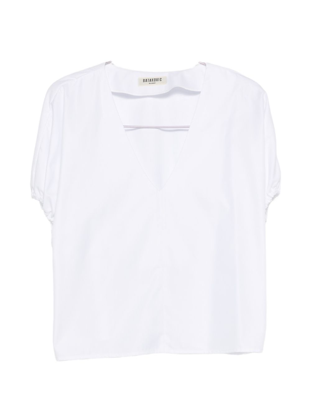 Top con scollo a v in cotone in bianco Batakovic - donna 