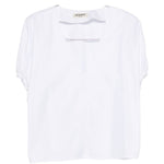 Top con scollo a v in cotone in bianco Batakovic - donna 