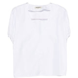 Top con scollo a v in cotone in bianco Batakovic - donna 