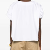 Top con scollo a v in cotone in bianco Batakovic - donna 
