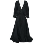 Abito lungo con scollo a V in nero Batakovic - donna 