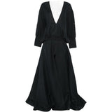 Abito lungo con scollo a V in nero Batakovic - donna 