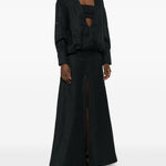 Abito lungo con scollo a V in nero Batakovic - donna 