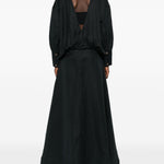 Abito lungo con scollo a V in nero Batakovic - donna 
