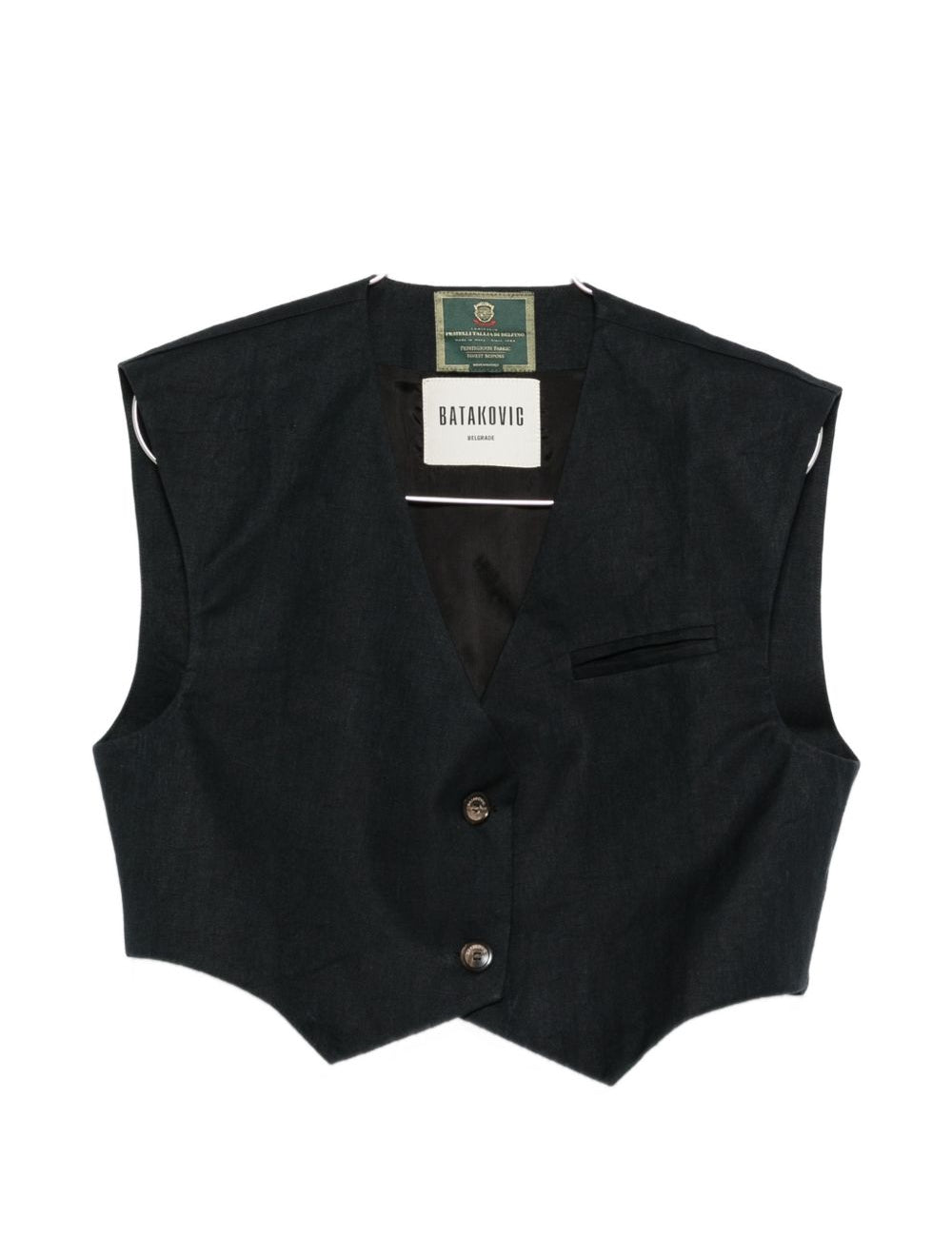 Gilet di lino con bottoni in nero Batakovic - donna 