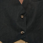 Gilet di lino con bottoni in nero Batakovic - donna 