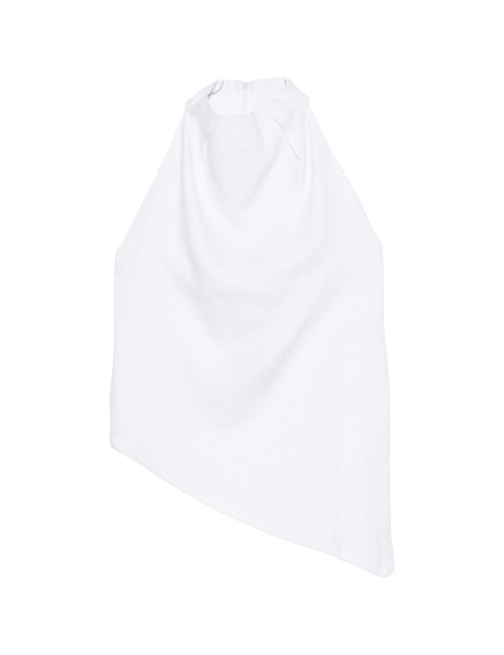 Top con scollo all'americana in lino  in bianco Batakovic - donna 