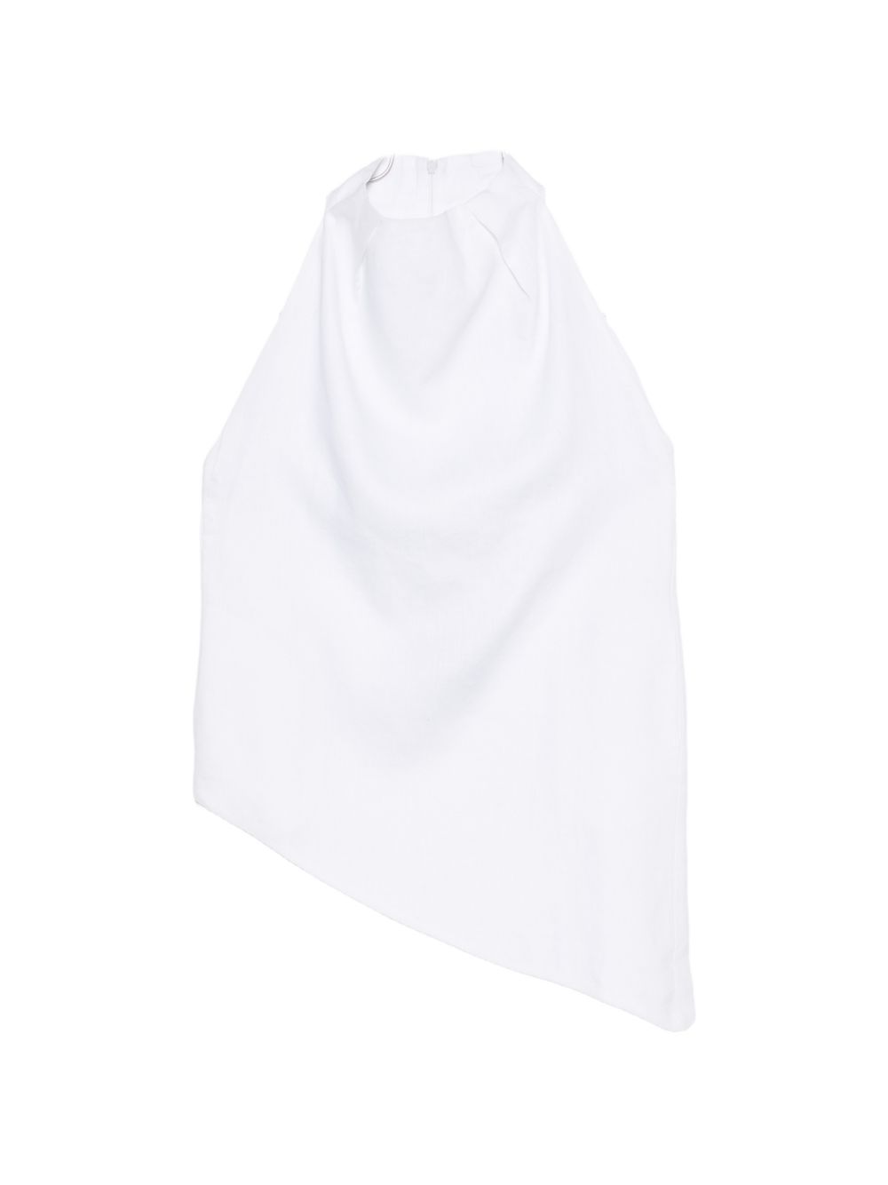 Top con scollo all'americana in lino  in bianco Batakovic - donna 