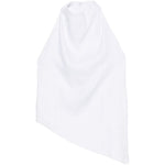 Top con scollo all'americana in lino  in bianco Batakovic - donna 