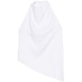 Top con scollo all'americana in lino  in bianco Batakovic - donna 
