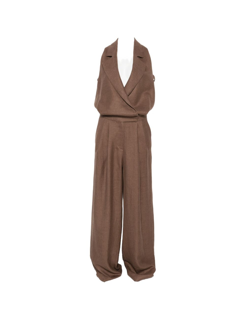 Tuta intera con scollo a V in marrone Batakovic - donna 